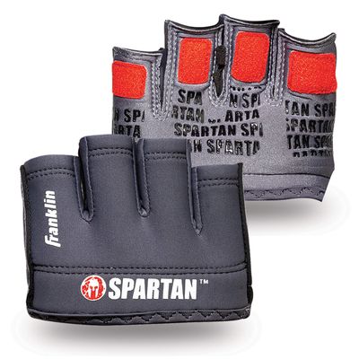 Franklin Sports Spartan Race Minimalist Traditional OCR Glove Pair, Grey/Red - Adult XX-Large