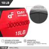 Day 1 Fitness Soft Wall Medicine Ball 18 Pounds RED/BLACK - for Exercise, Rehab, Core Strength, Large Durable Balls for Floor Exercises, Stretching view 4