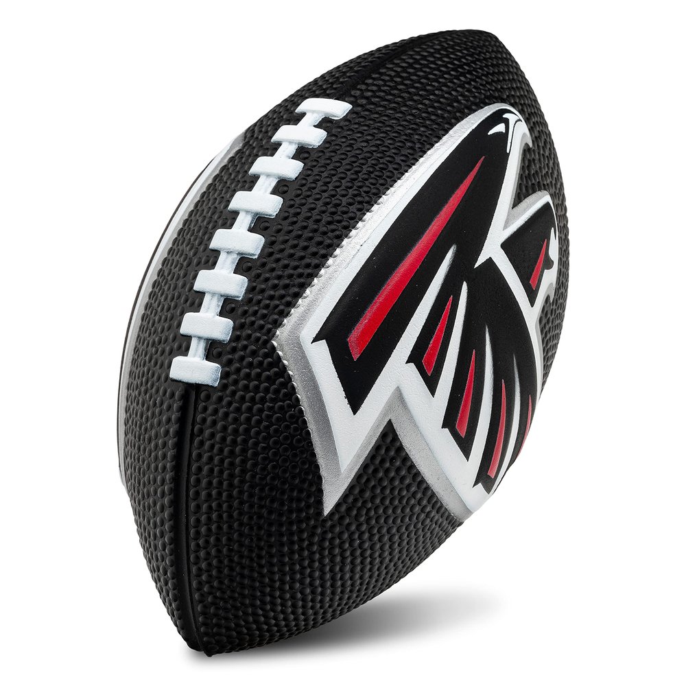 Franklin Sports NFL Atlanta Falcons Football - Kids Foam Football - Soft Junior Size 8.5" Ball with 3D Logos - Perfect for Gameday + Tailgates