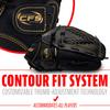 Franklin Sports Baseball and Softball Glove - Field Master - Baseball and Softball Mitt - Adult and Youth Glove - Right Hand Throw - 13" - Black/Gold view 3