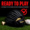 Franklin Sports Baseball and Softball Glove - Field Master - Baseball and Softball Mitt - Adult and Youth Glove - Right Hand Throw - 13" - Black/Gold view 4