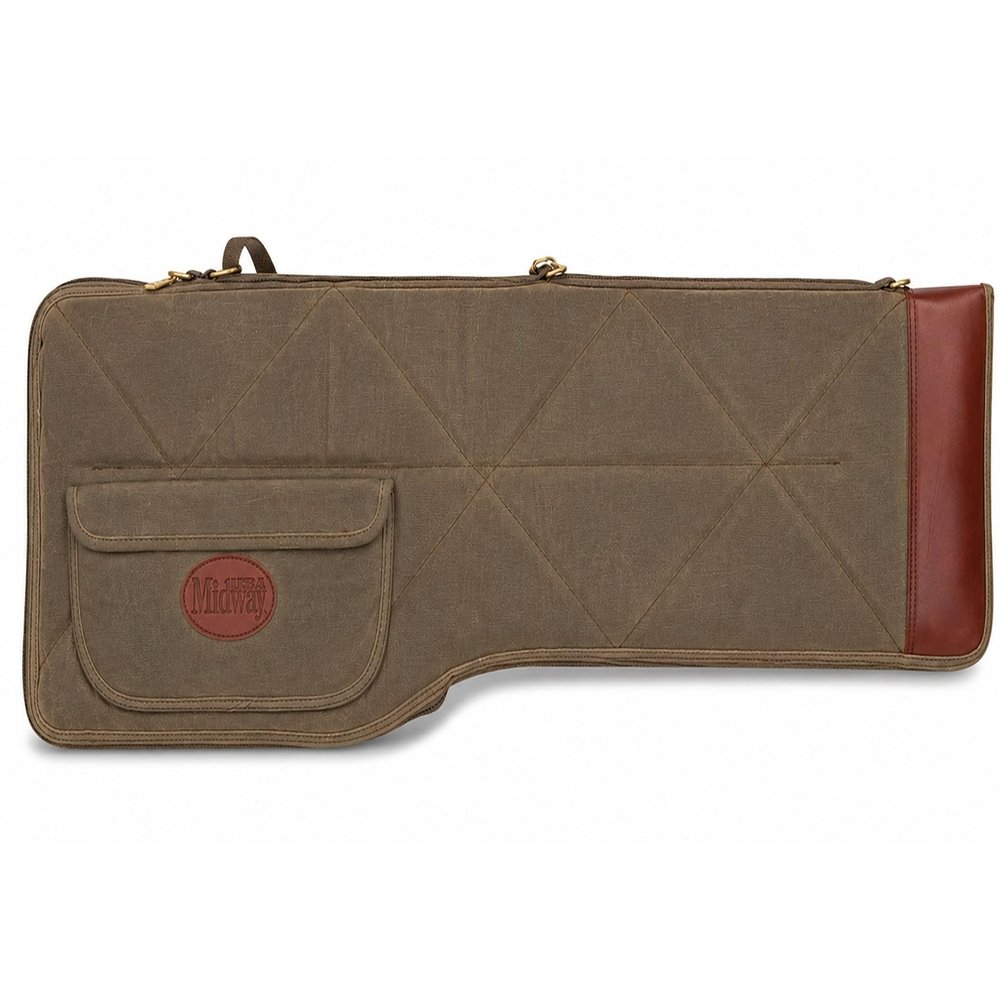 MidwayUSA Waxed Canvas Takedown Shotgun Case 34" Olive Brown