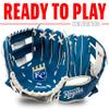 Franklin Sports MLB Youth Teeball Glove and Ball Set - Kids Kansas City Royals Baseball and Teeball Glove and Ball - Perfect First Kids Glove - 9.5" view 2