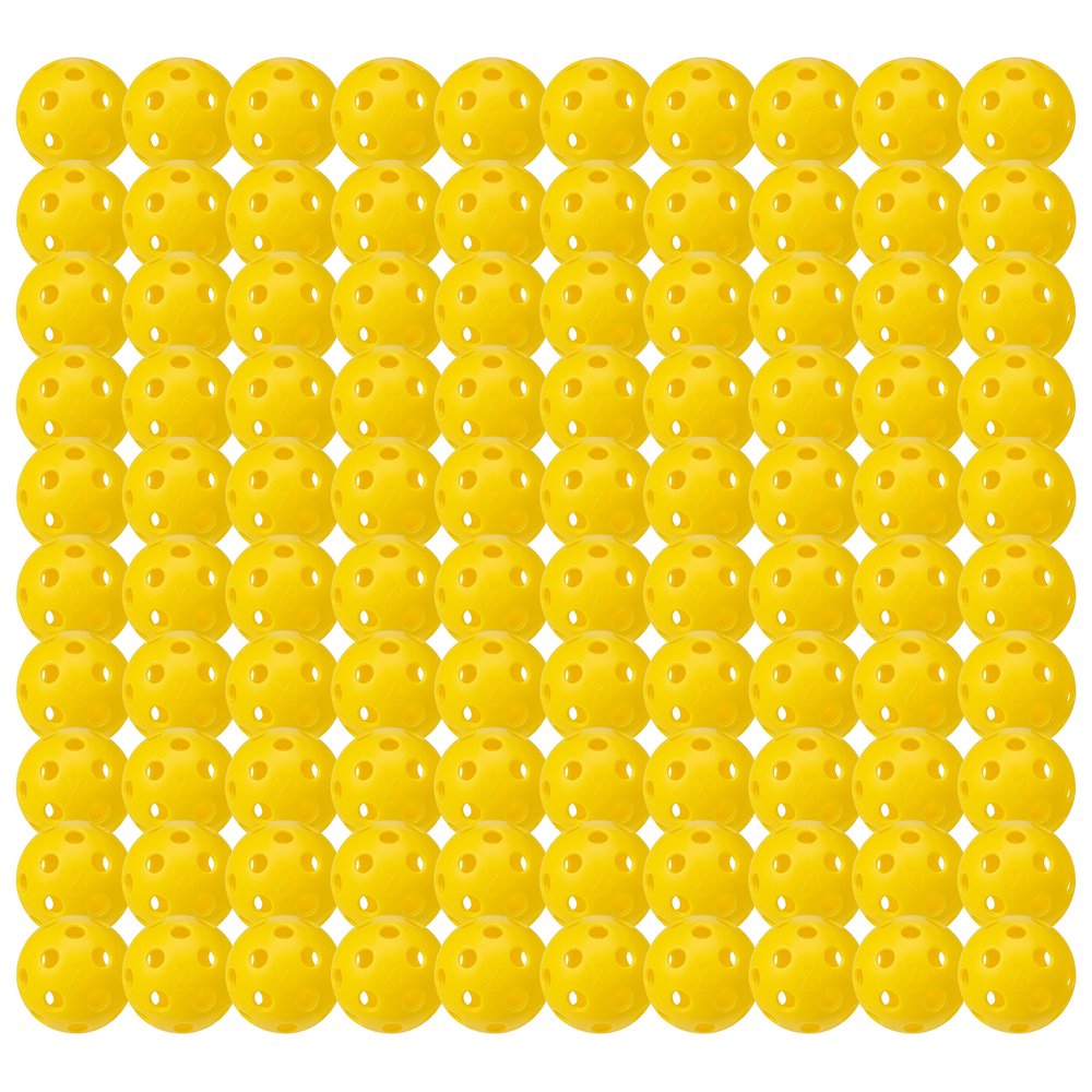 Franklin Sports X-26 Indoor Pickleballs - Bulk Indoor Court Balls - USA Pickleball (USAPA) Tournament Approved - Bulk 100 Pack Inside Balls - Yellow