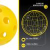 Franklin Sports X-26 Indoor Pickleballs - Bulk Indoor Court Balls - USA Pickleball (USAPA) Tournament Approved - Bulk 100 Pack Inside Balls - Yellow view 2