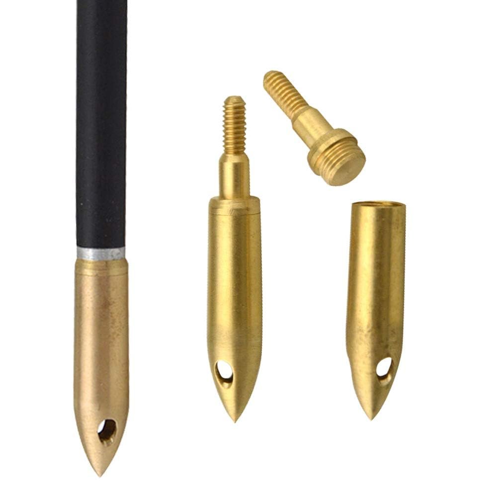 SHARROW 6pcs Archery Broadheads 126Grain Arrowhead Screw-in Arrow Heads Arrow Tips for Recurve and Compound Bow (Three Holes)