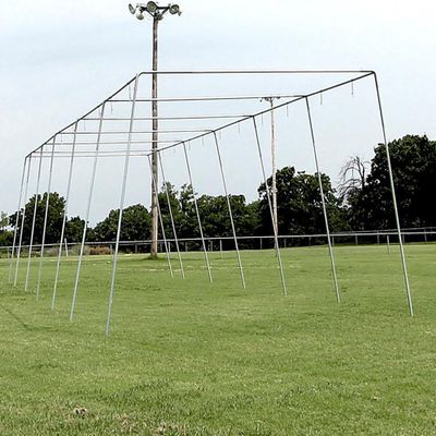 Cimarron Sports Outdoor Practice 55x14x12 1-1/2" Batting Cage Frame Corners - 10 Poles Not Included