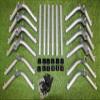 Cimarron Sports Outdoor Practice 55x14x12 1-1/2" Batting Cage Frame Corners - 10 Poles Not Included view 3