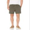 Amazon Essentials Men's 6" Inseam Drawstring Pull-On Twill Shorts, Dark Olive, X-Small view 1
