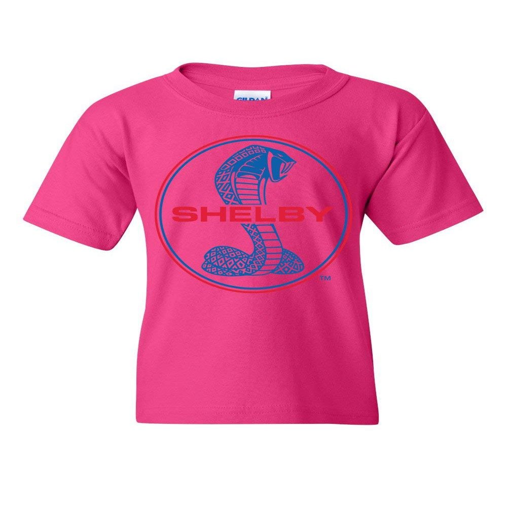 Shelby Cobra Ford Mustang Youth T-Shirt American Muscle Ford Racing Kids Tee Hot Pink X-Large