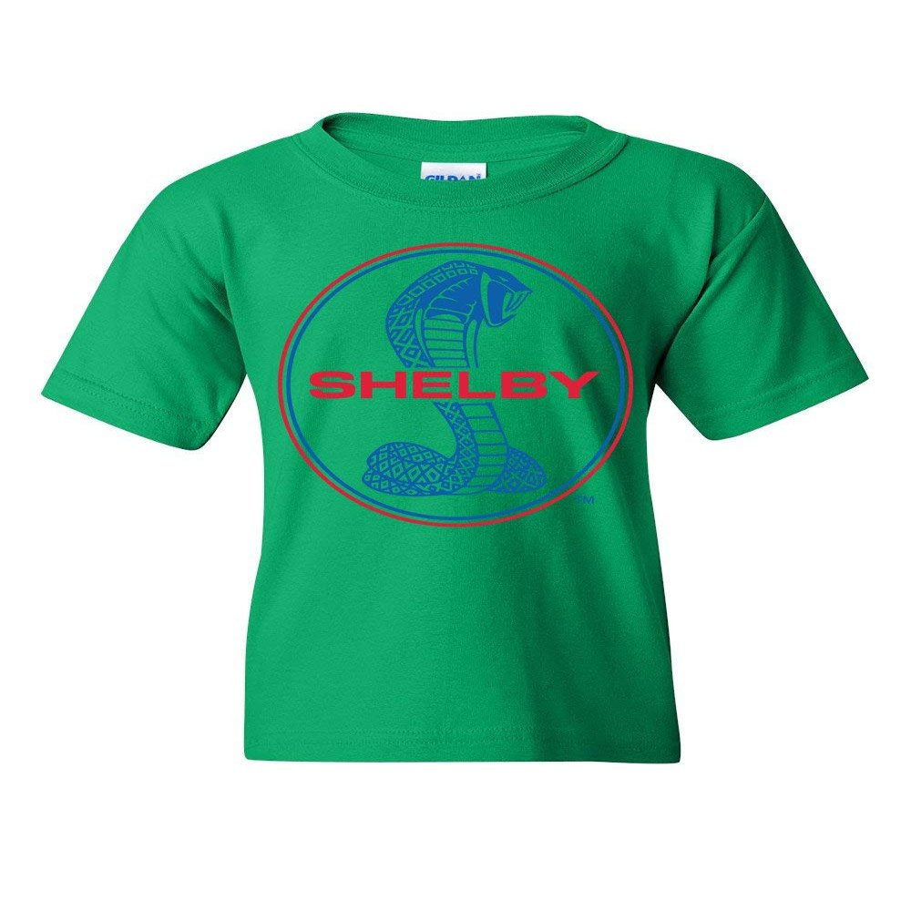 Shelby Cobra Ford Mustang Youth T-Shirt American Muscle Ford Racing Kids Tee Green X-Large