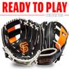 Franklin Sports MLB Youth Teeball Glove and Ball Set - Kids San Francisco Giants Baseball and Teeball Glove and Ball - Perfect First Kids Glove - 9.5" view 2