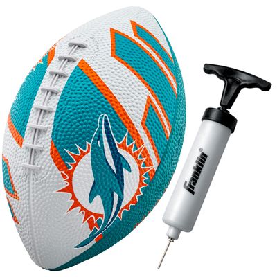 Franklin Sports NFL Miami Dolphins Football - Youth Football - Mini 8.5" Rubber Ball - Perfect for Kids - Team Logos and Colors