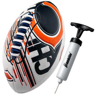 Franklin Sports NFL Chicago Bears Football - Youth Mini Football - 8.5" Junior Size Ball - SPACELACE Easy Grip Texture- Perfect for Kids