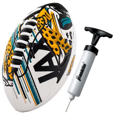 Franklin Sports NFL Jacksonville Jaguars Football - Youth Mini Football - 8.5" Junior Size Ball - SPACELACE Easy Grip Texture- Perfect for Kids