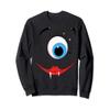 Funny Scary One-Eyed Monster Face Halloween Sweatshirt view 1