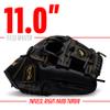 Franklin Sports Baseball and Softball Glove - Field Master - Baseball and Softball Mitt - Adult and Youth Glove - Right Hand Throw - 11" - Black/Gold view 4