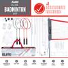 Franklin Sports Elite Badminton Net Set - Includes Badminton Rackets, Poles/Net, Stakes, Ropes, Boundary Kit - Beach or Backyard Game Set - Easy Setup view 2