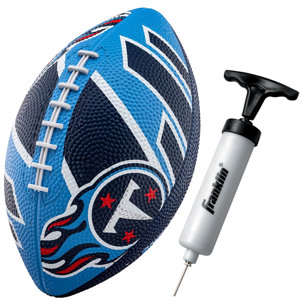 Franklin Sports NFL Tennessee Titans Football - Youth Football - Mini 8.5" Rubber Ball - Perfect for Kids - Team Logos and Colors