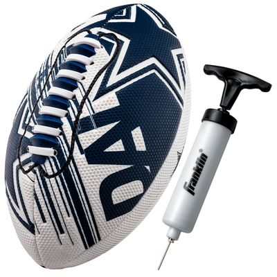 Franklin Sports NFL Dallas Cowboys Football - Youth Mini Football - 8.5" Junior Size Ball - SPACELACE Easy Grip Texture- Perfect for Kids