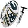 Franklin Sports NFL Green Bay Packers Football - Youth Mini Football - 8.5" Junior Size Ball - SPACELACE Easy Grip Texture- Perfect for Kids view 1
