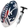 Franklin Sports NFL New England Patriots Football - Youth Mini Football - 8.5" Junior Size Ball - SPACELACE Easy Grip Texture- Perfect for Kids view 1