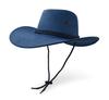 Cowboy Hat, Sun Hat Faux Felt Leather Suede Travel Cap Western Hat Outdoor Sun Protect Nayv Navy view 1