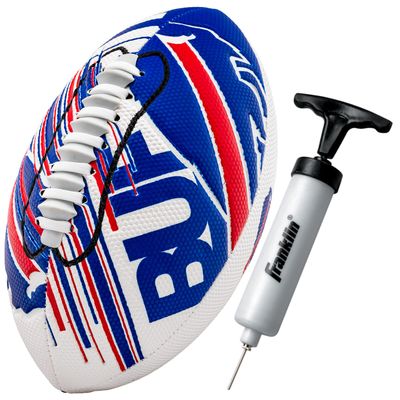 Franklin Sports NFL Buffalo Bills Football - Youth Mini Football - 8.5" Junior Size Ball - SPACELACE Easy Grip Texture- Perfect for Kids