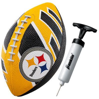 Franklin Sports NFL Pittsburgh Steelers Football - Youth Football - Mini 8.5" Rubber Ball - Perfect for Kids - Team Logos and Colors