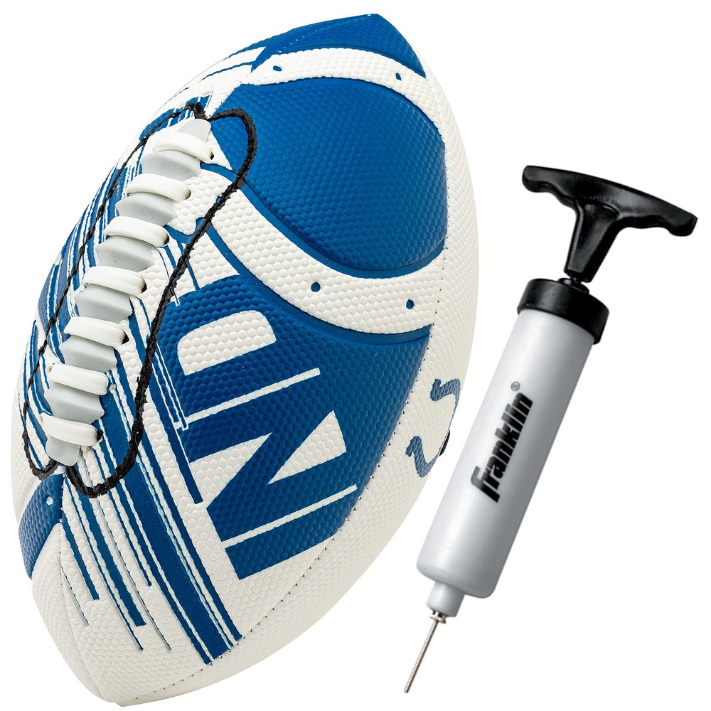 Franklin Sports NFL Indianapolis Colts Football - Youth Mini Football - 8.5" Junior Size Ball - SPACELACE Easy Grip Texture- Perfect for Kids