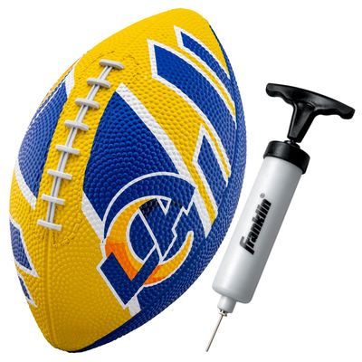 Franklin Sports NFL Los Angeles Rams Football - Youth Football - Mini 8.5" Rubber Ball - Perfect for Kids - Team Logos and Colors
