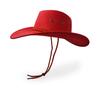 Cowboy Hat, Sun Hat Faux Felt Leather Suede Travel Cap Western Hat Outdoor Sun Protect Red view 3