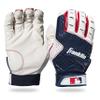 Franklin Sports 2nd-Skinz Batting Gloves - White/Navy, Youth Large view 1