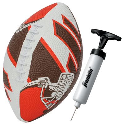 Franklin Sports NFL Cleveland Browns Football - Youth Football - Mini 8.5" Rubber Ball - Perfect for Kids - Team Logos and Colors