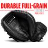 Franklin Sports CTZ5000 Baseball Fielding Glove - Men's Adult and Youth Baseball Mitt - Black Leather Cowhide Glove - 33.5" Half-Moon Web for Catchers view 2