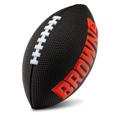 Franklin Sports NFL Cleveland Browns Football - Kids Foam Football - Soft Junior Size 8.5" Ball with 3D Logos - Perfect for Gameday + Tailgates
