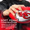 Franklin Sports NFL Kansas City Chiefs Football - Kids Foam Football - Soft Junior Size 8.5" Ball with 3D Logos - Perfect for Gameday + Tailgates view 3