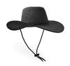 Cowboy Hat, Sun Hat Faux Felt Leather Suede Travel Cap Western Hat Outdoor Sun Protect Black view 2
