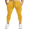 EVERWORTH Men's Joggers Sweatpants Men's Slim Jogger Pants Tapered Gym Running Workout Pant with Deep Pockets Yellow US XL Tag 3XL view 2