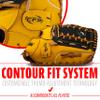 Franklin Sports Field Master First Baseman's Mitt - Adult + Youth Mitt - 12.5 Inch - Right Hand Throw - Men's + Women's - Black/Tan view 3