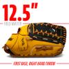 Franklin Sports Field Master First Baseman's Mitt - Adult + Youth Mitt - 12.5 Inch - Right Hand Throw - Men's + Women's - Black/Tan view 4