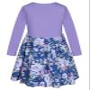 Bonny Billy Girl's Long Sleeve Solid Top and Floral Skirt Dress Size 7-8 Purple view 4