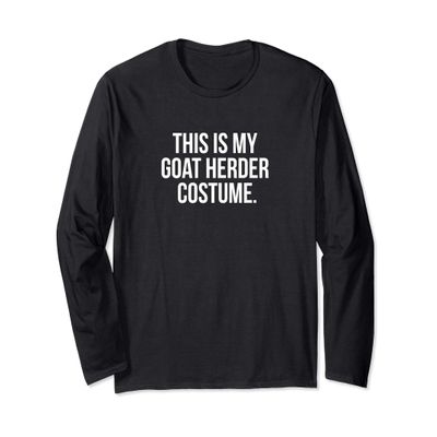 This Is My Goat Herder Costume Funny Halloween Long Sleeve T-Shirt