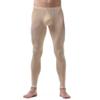 Men's Moisture Wicking Baselayer Cool Dry Sports Leggings Workout Tights Beige M view 3