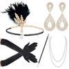 1920s Gatsby Accessories Set for Women Flapper Costume with 1920s Headband (golden03)