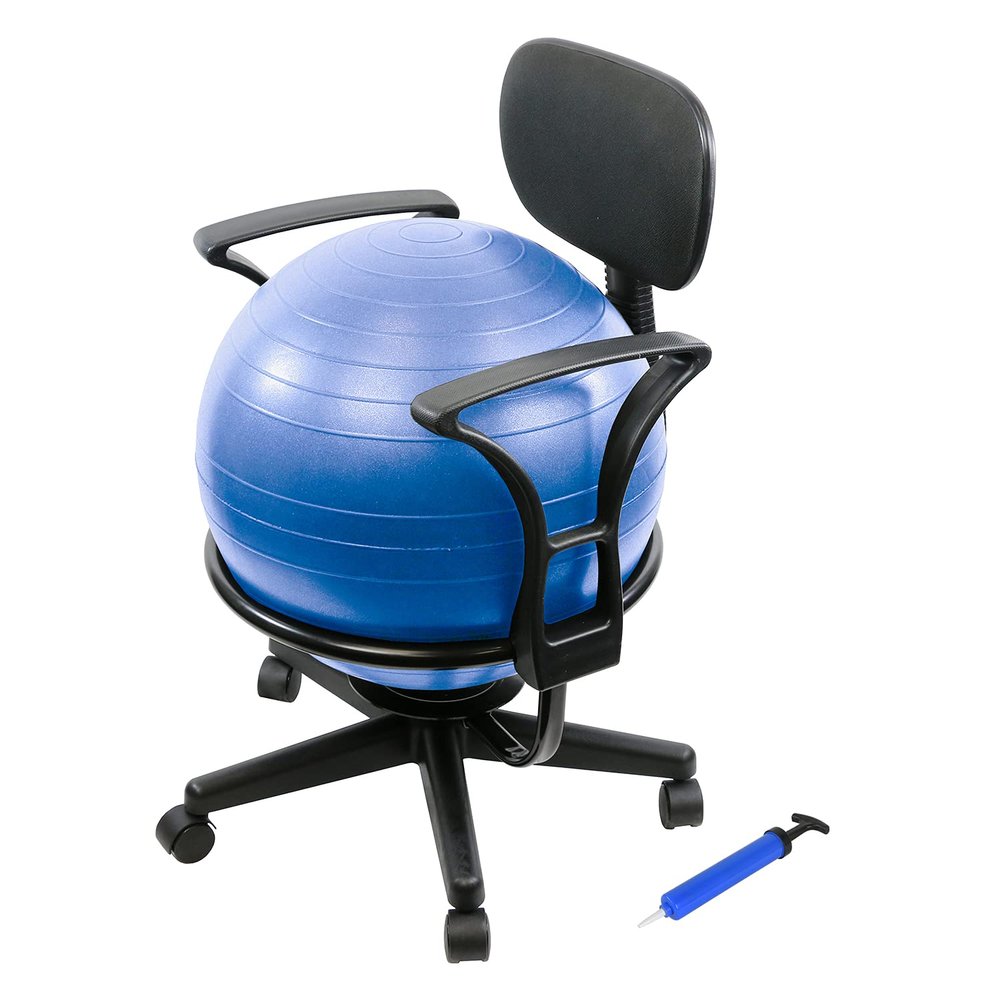 CanDo unisex adult With Arms CanDo Ball Chair, Blue, Size US