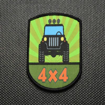 4x4 Woven Morale Patch Overland Trail 4WD Outdoors Hook & Loop Backing c