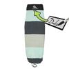 Tidal Wake TAG-IT 58" Snub Nose Surf & Wake Board Sock - Soft Wakesurf/Wakeboard Bag with Built-in Name Tab, Customizable Wake Surfboard/Wakeboard Cover Protects Your Board -Sea Foam Green & Gray view 2