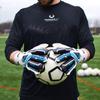 Renegade GK Talon Cryo Goalie Gloves with Pro-Tek Fingersaves | 3.5+3mm Hyper Grip & 4mm Duratek | White, Gray, Blue Goalkeeping Gloves (Size 9, Youth-Adult, Negative Cut, Level 2) view 2