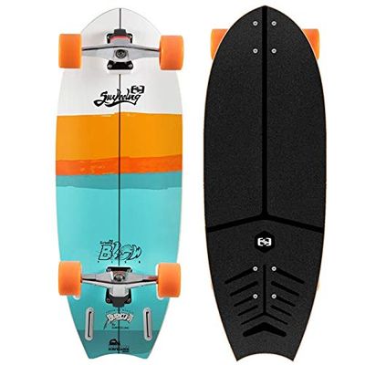 Surfeeling USA Blowfish Surf Style Skateboard - Orange